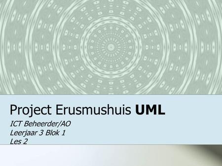 Project Erusmushuis UML