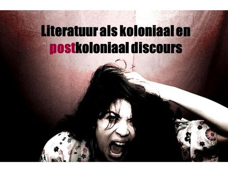 Literatuur als koloniaal en postkoloniaal discours
