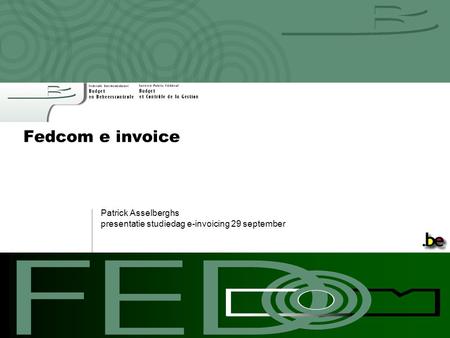 Patrick Asselberghs presentatie studiedag e-invoicing 29 september