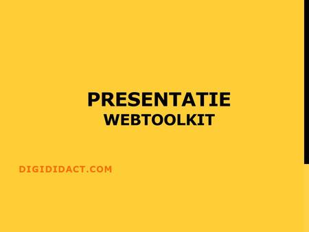 Presentatie webtoolkit