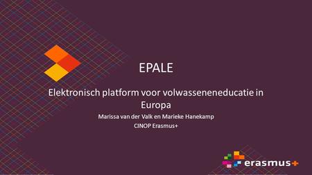 EPALE Elektronisch platform voor volwasseneneducatie in Europa