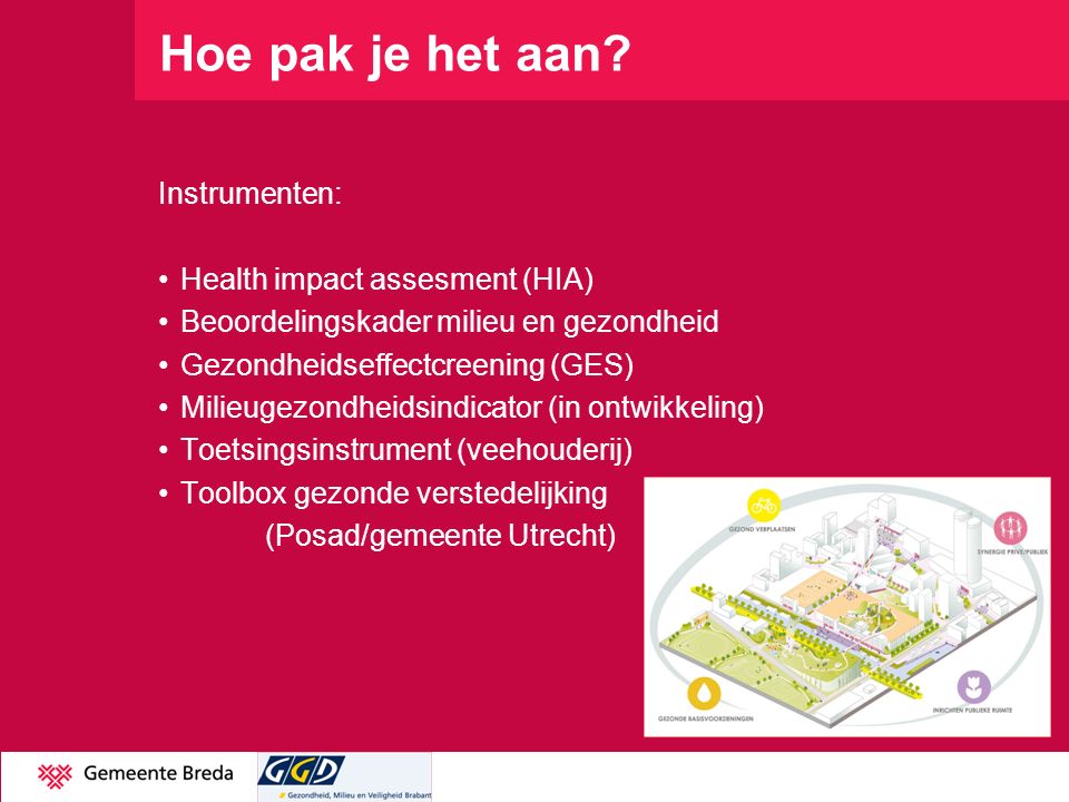 Hoe pak je het aan Instrumenten: Health impact assesment (HIA)
