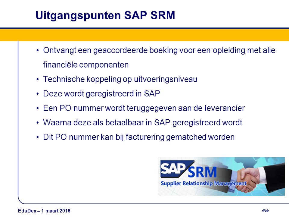 Uitgangspunten SAP SRM