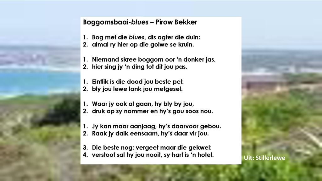 Boggomsbaai-blues – Pirow Bekker