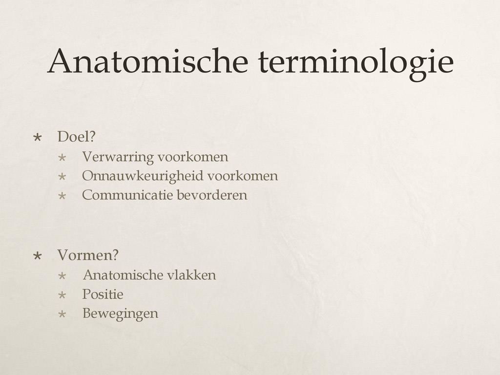 Anatomische terminologie
