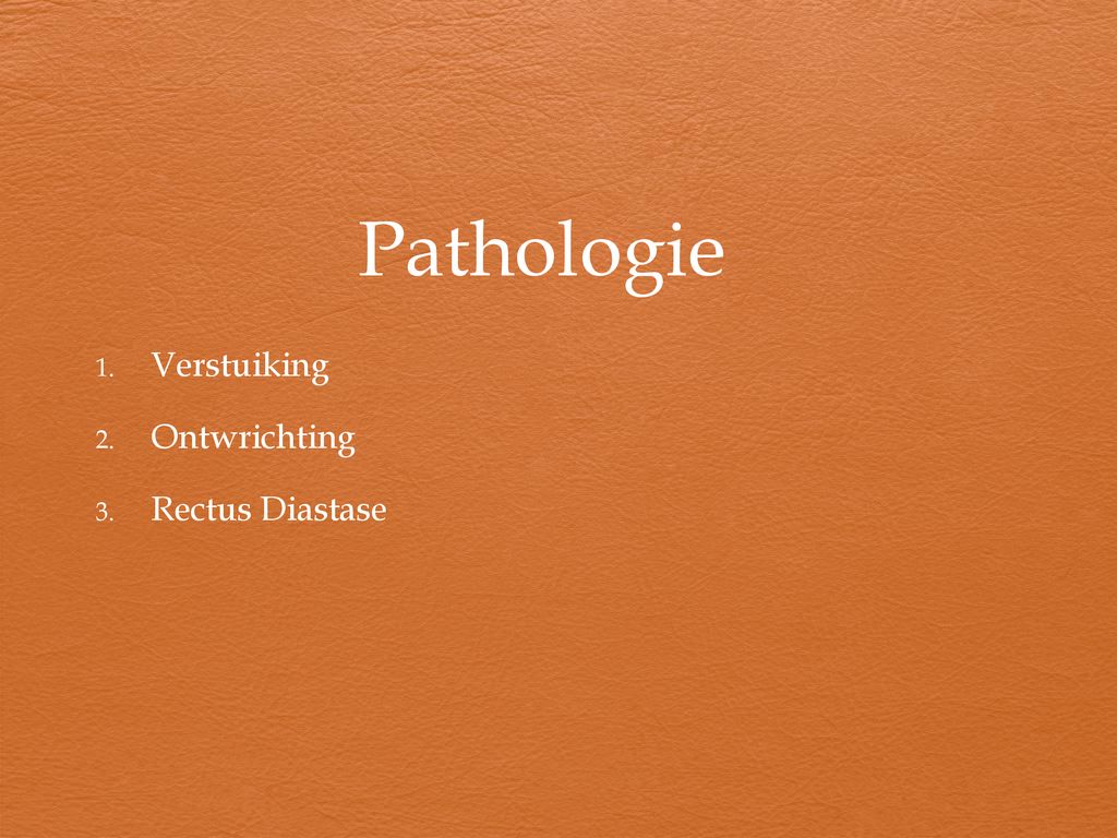 Pathologie Verstuiking Ontwrichting Rectus Diastase