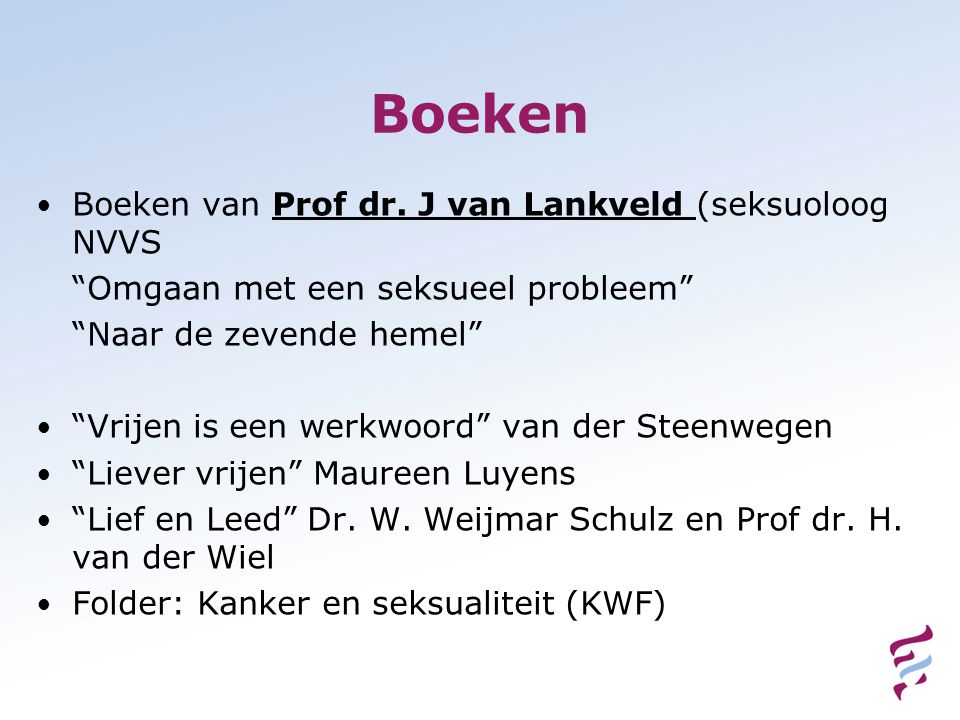 Boeken Boeken van Prof dr. J van Lankveld (seksuoloog NVVS