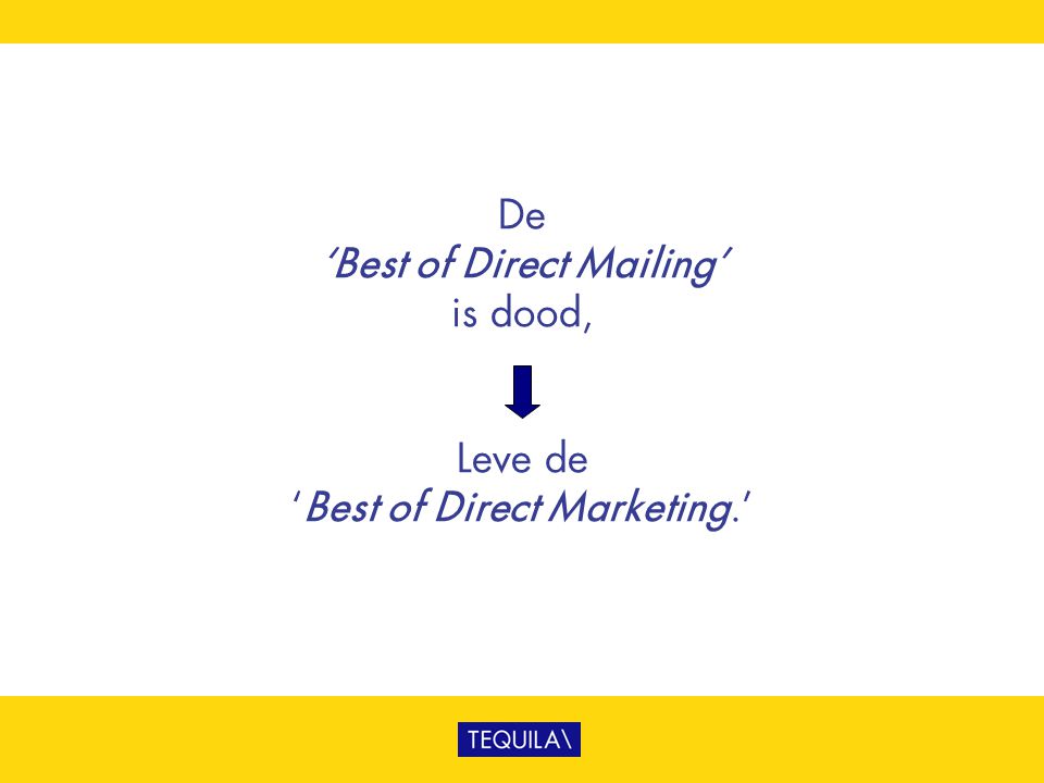 De ‘Best of Direct Mailing’ is dood, Leve de ‘Best of Direct Marketing