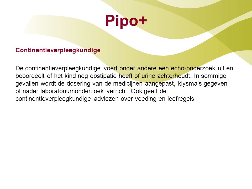 Pipo+ Continentieverpleegkundige