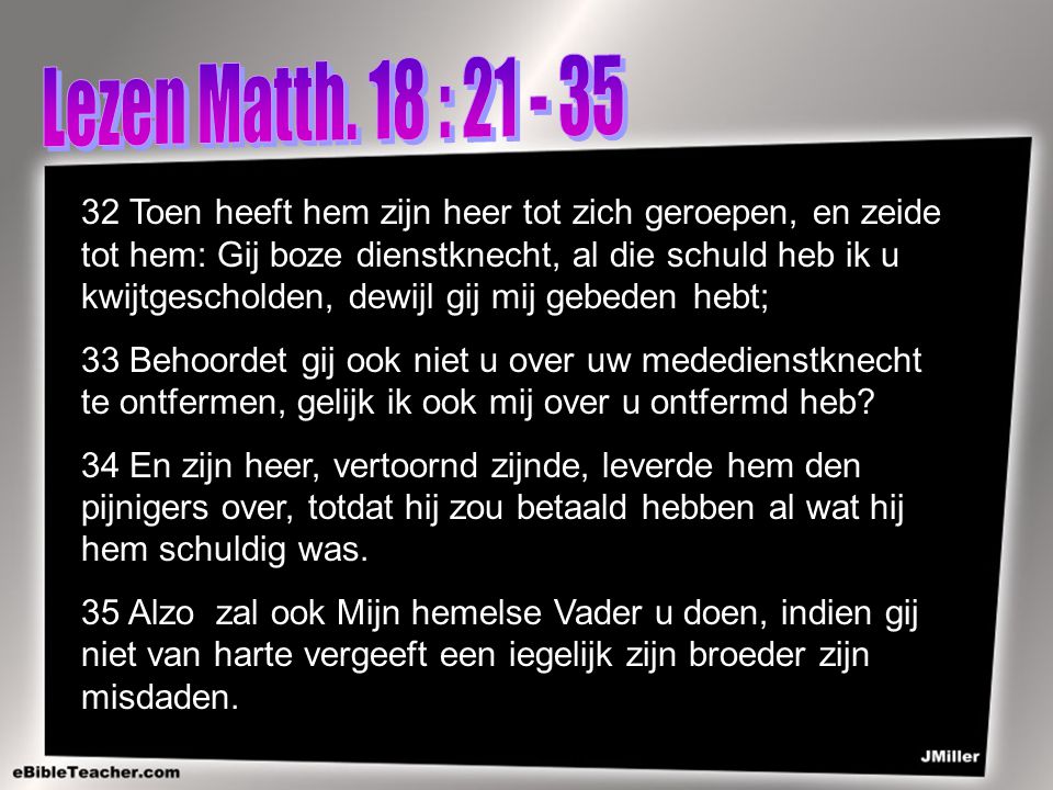 Lezen Matth. 18 :