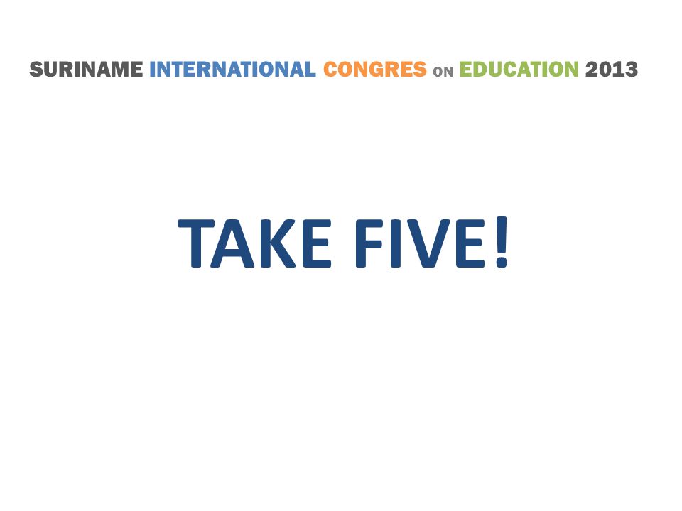 SURINAME INTERNATIONAL CONGRES ON EDUCATION 2013