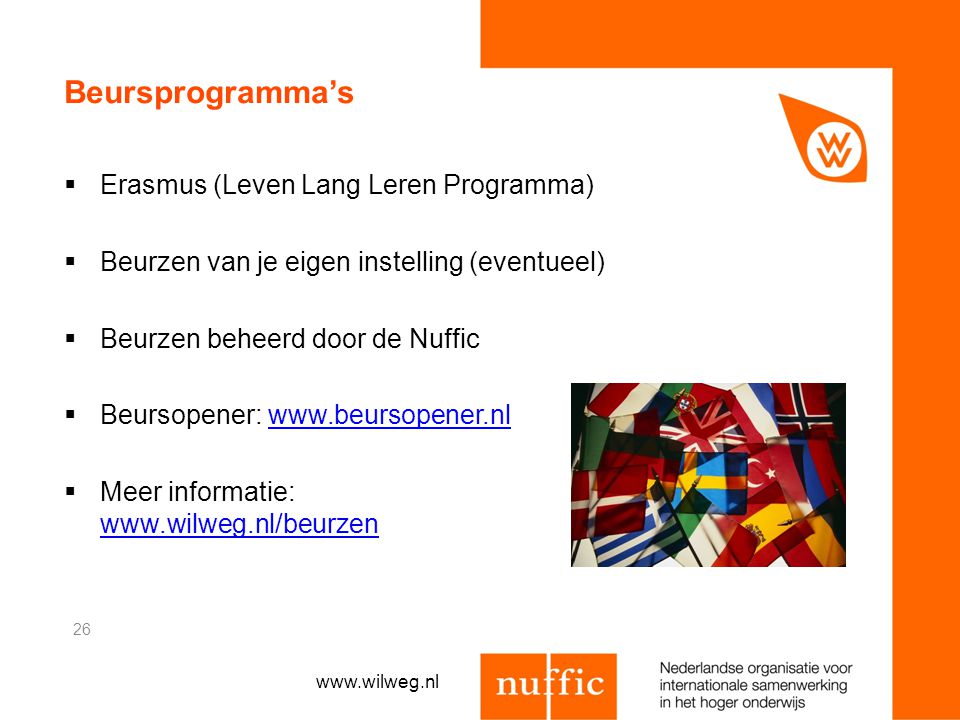 Beursprogramma’s Erasmus (Leven Lang Leren Programma)