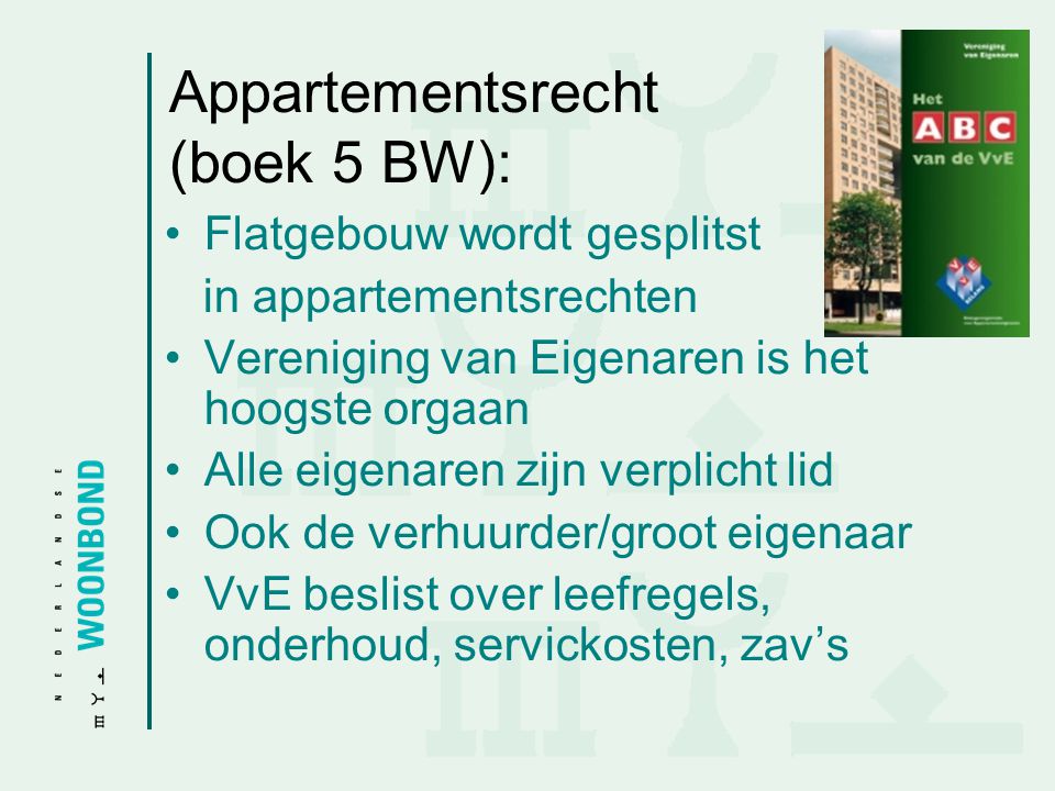 Appartementsrecht (boek 5 BW):