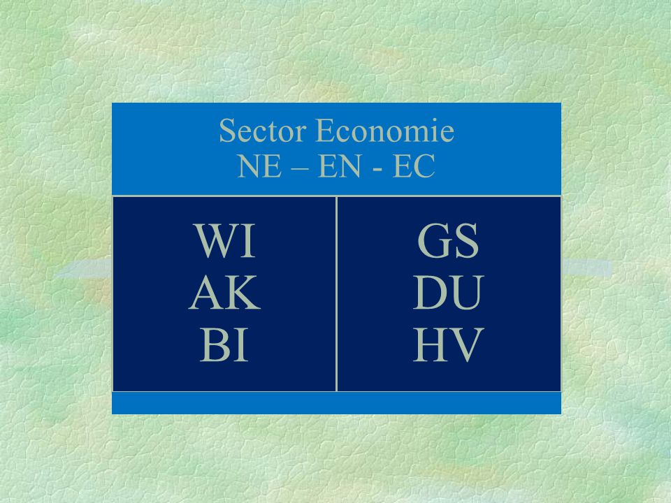 Sector Economie NE – EN - EC