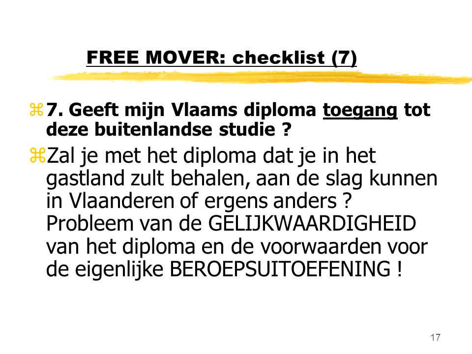 FREE MOVER: checklist (7)