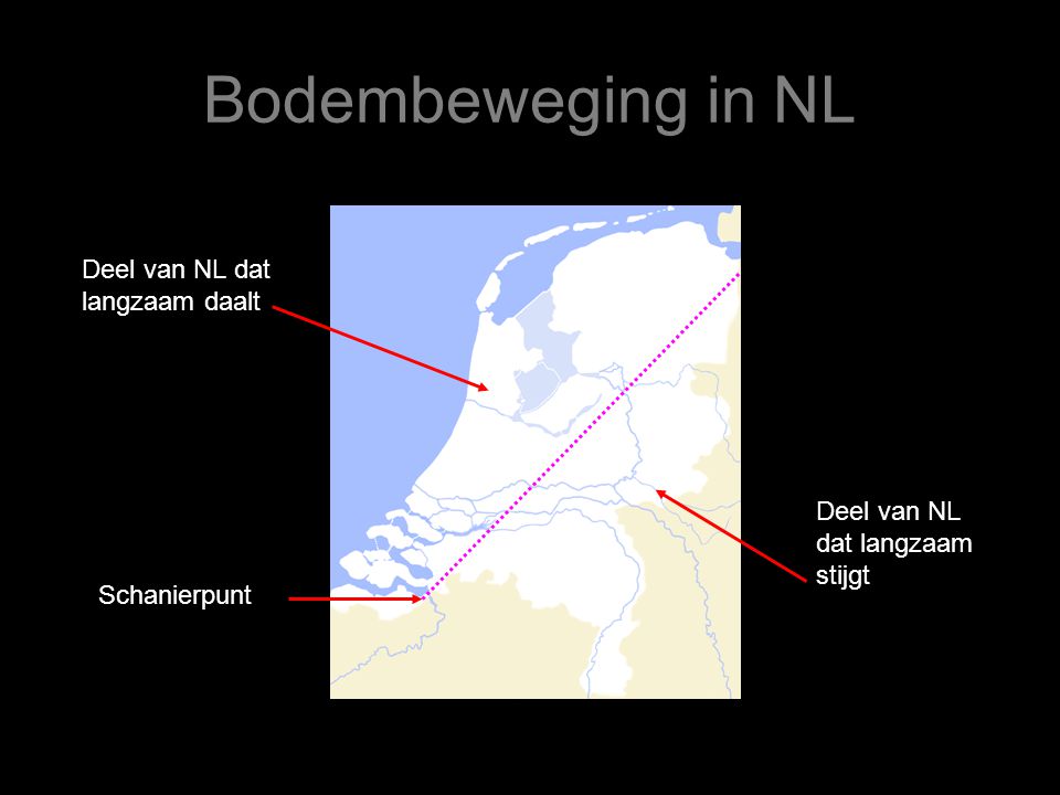 Bodembeweging in NL Deel van NL dat langzaam daalt