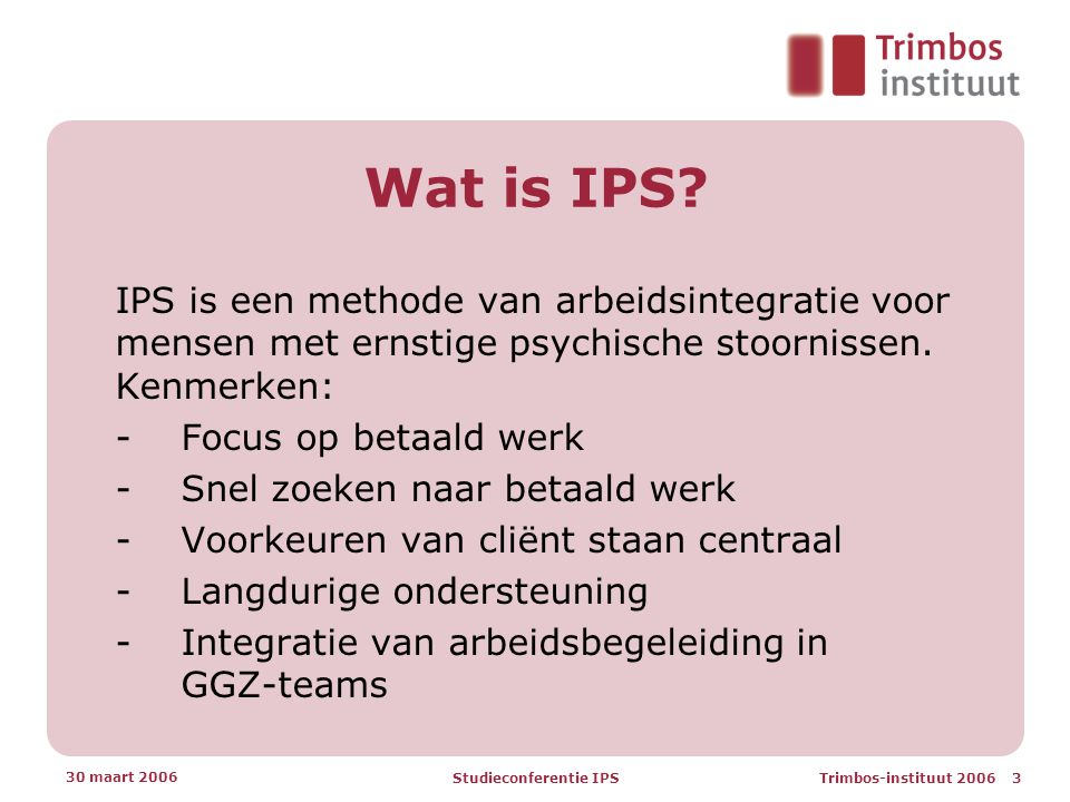 Studieconferentie IPS