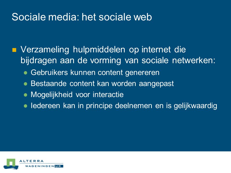 Sociale media: het sociale web
