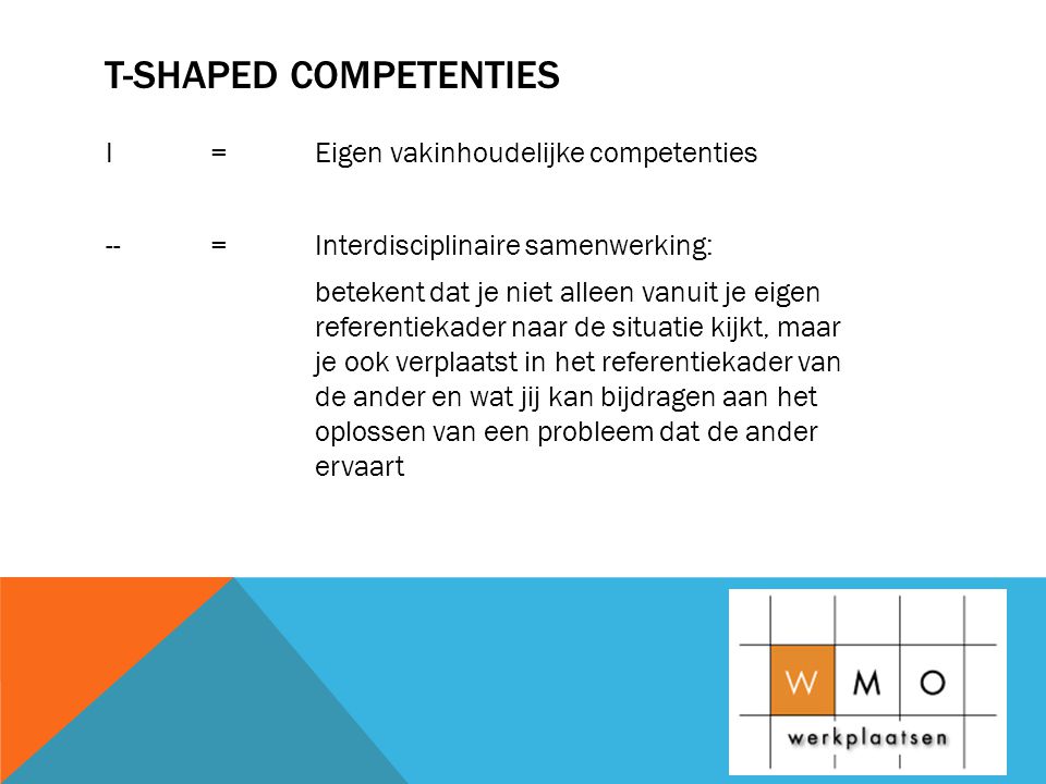T-shaped competenties