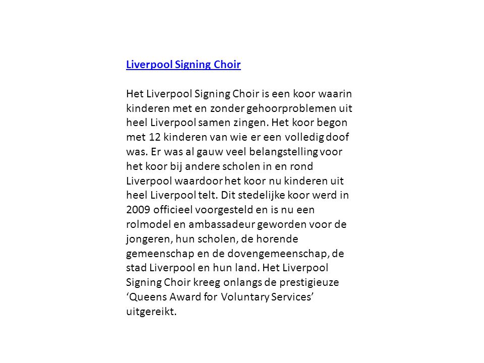 Liverpool Signing Choir