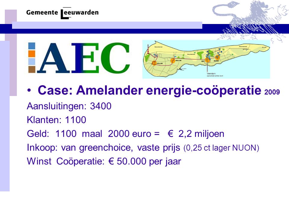 Case: Amelander energie-coöperatie 2009