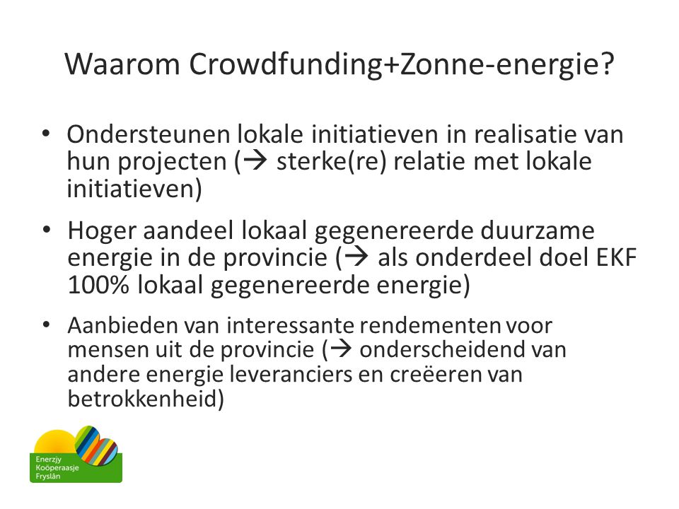 Waarom Crowdfunding+Zonne-energie