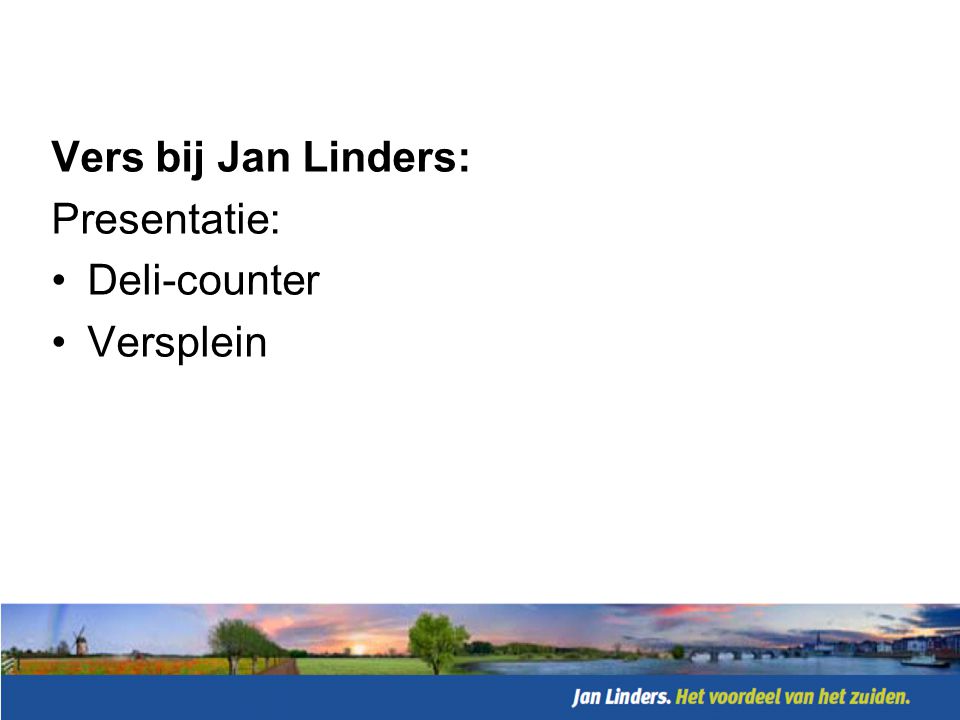 Vers bij Jan Linders: Presentatie: Deli-counter Versplein