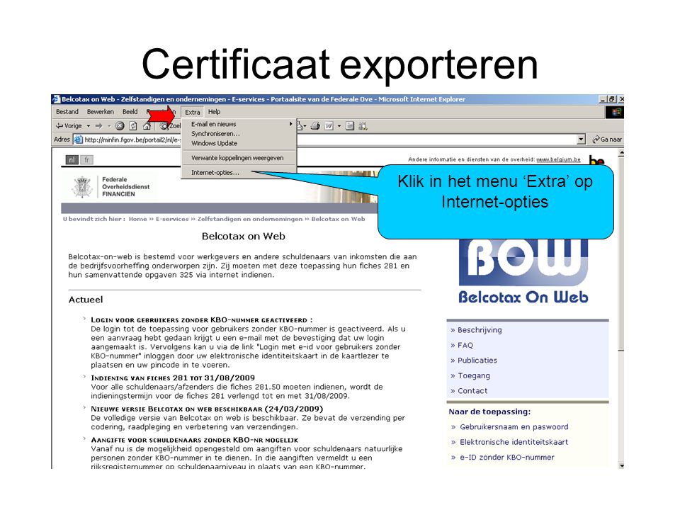 Certificaat exporteren