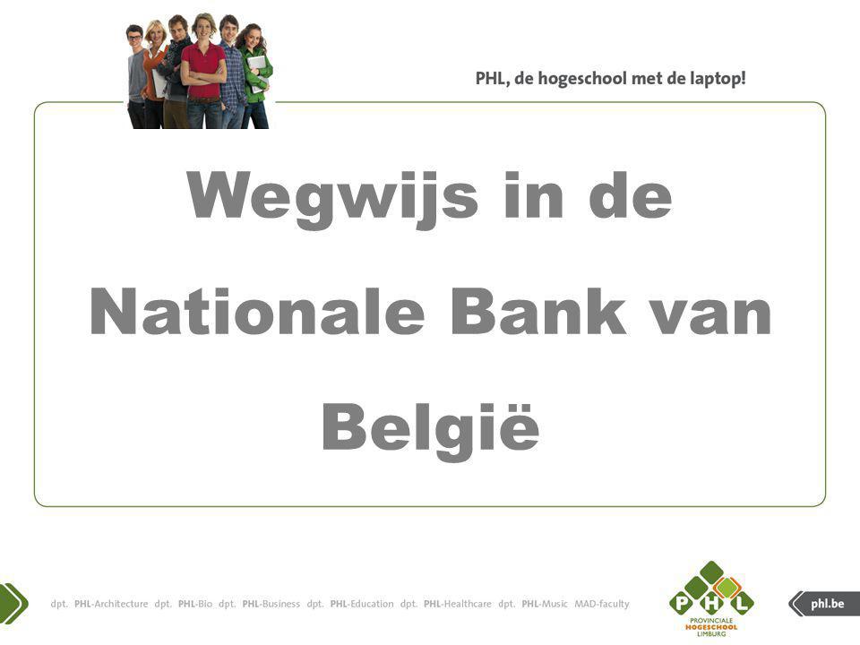 Wegwijs in de Nationale Bank van België