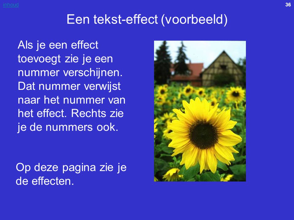 Een tekst-effect (voorbeeld)