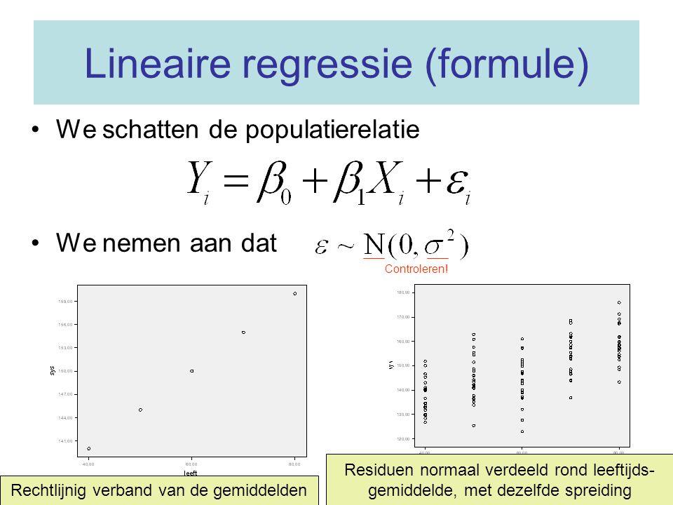 Lineaire regressie (formule)