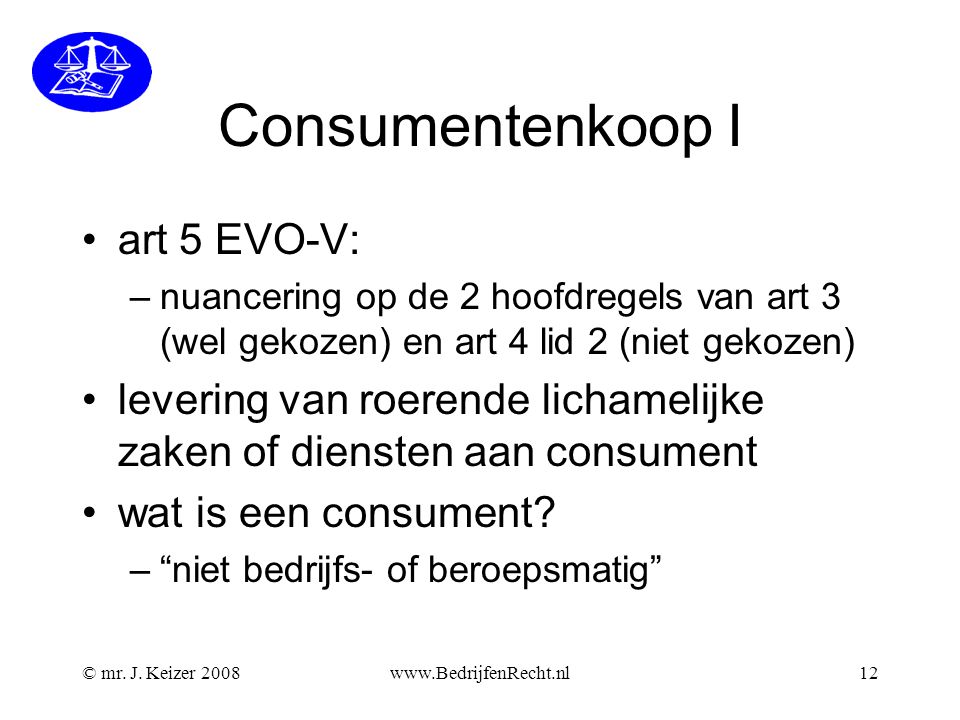 Consumentenkoop I art 5 EVO-V: