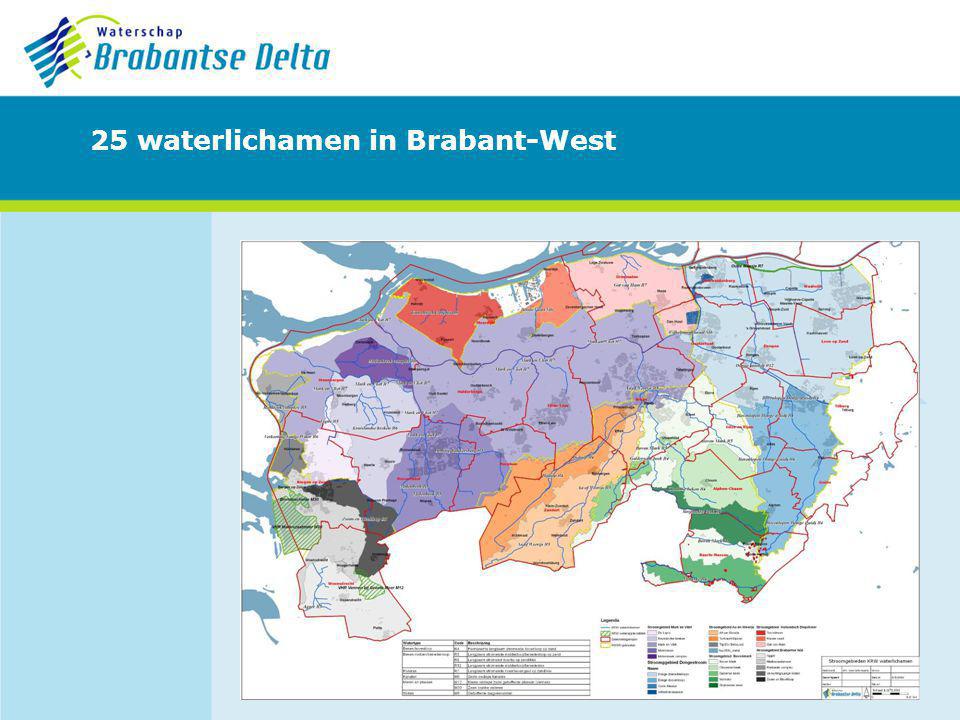 25 waterlichamen in Brabant-West