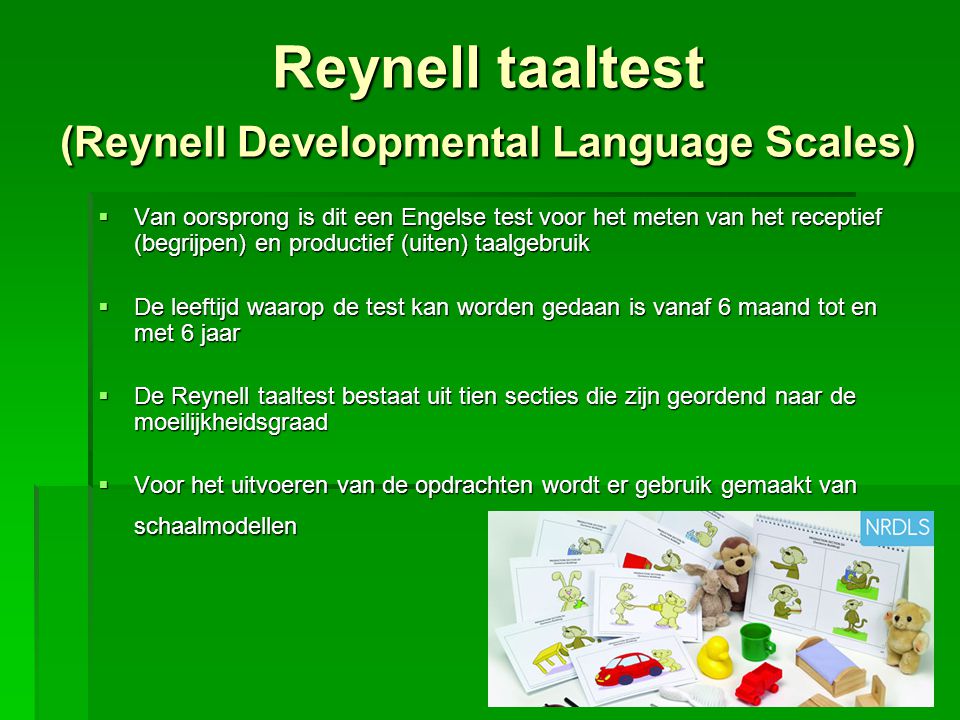 Reynell taaltest (Reynell Developmental Language Scales)