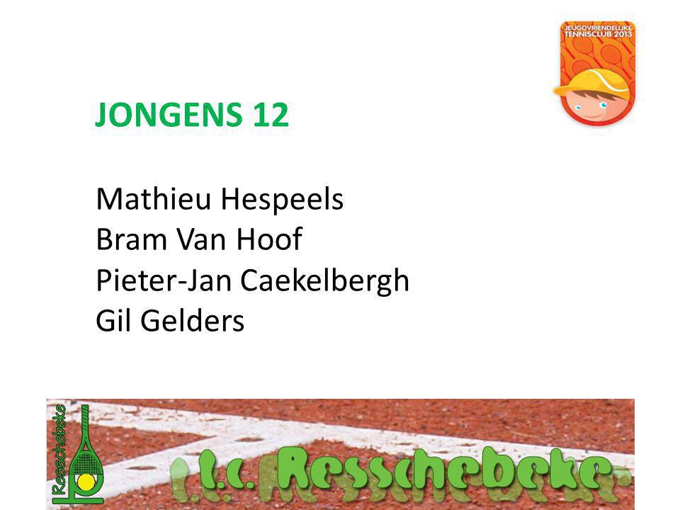 JONGENS 12 Mathieu Hespeels Bram Van Hoof Pieter-Jan Caekelbergh Gil Gelders