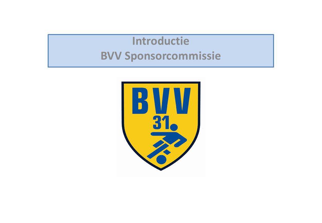 Introductie BVV Sponsorcommissie