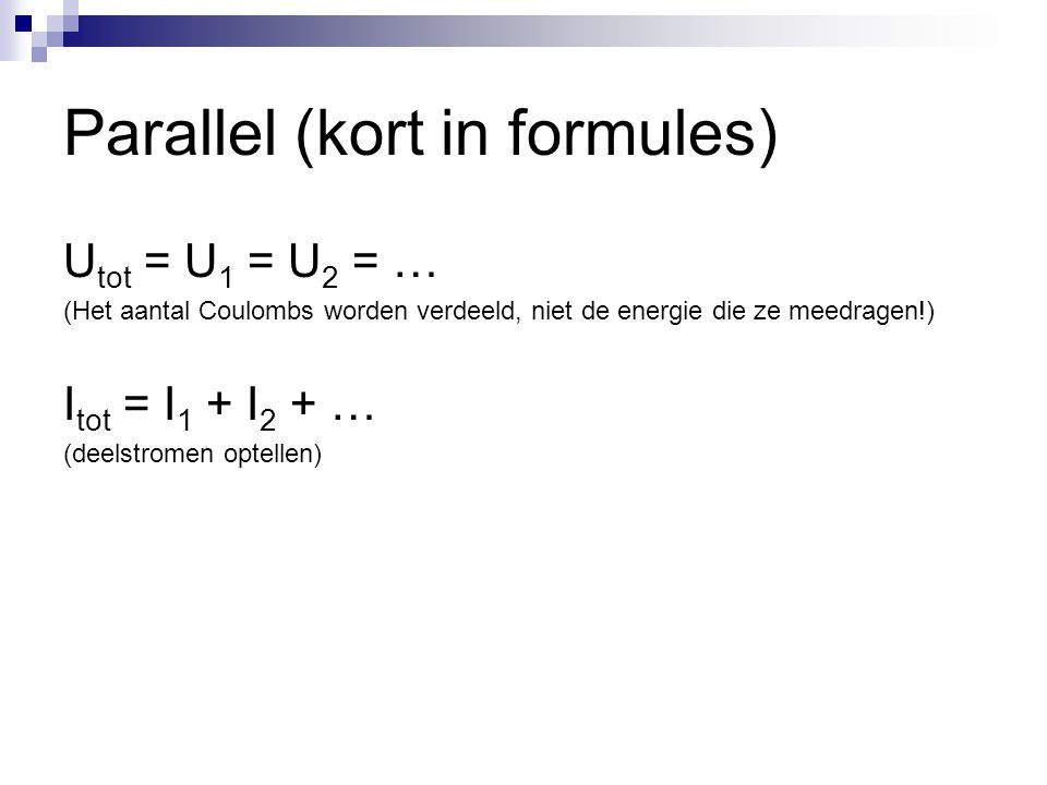 Parallel (kort in formules)