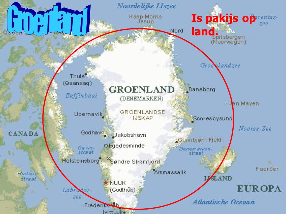 Groenland Is pakijs op land.
