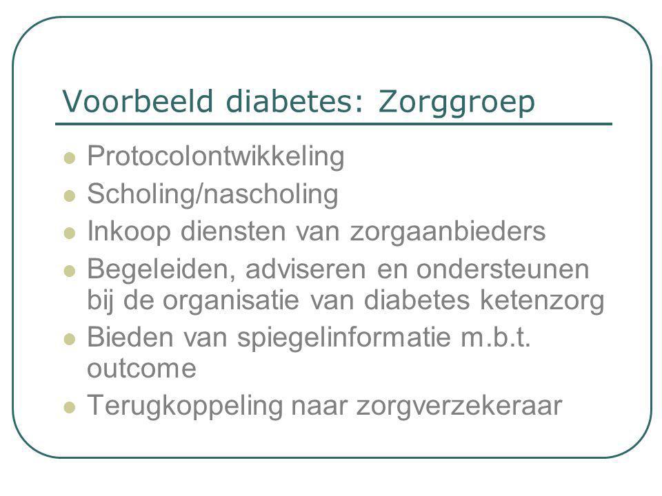 Voorbeeld diabetes: Zorggroep