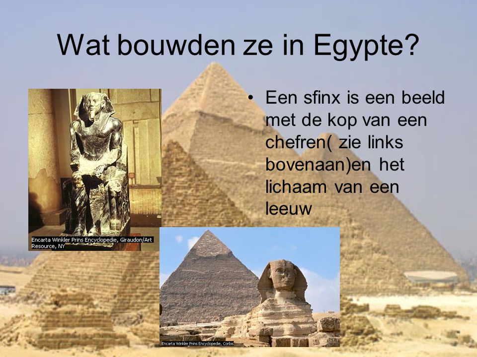 Wat bouwden ze in Egypte