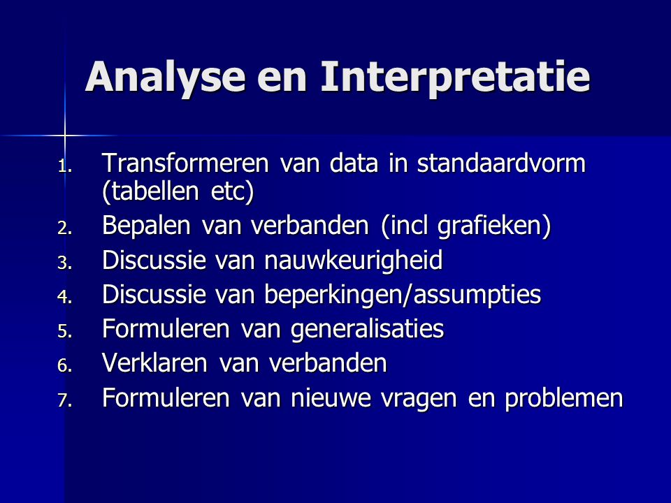 Analyse en Interpretatie