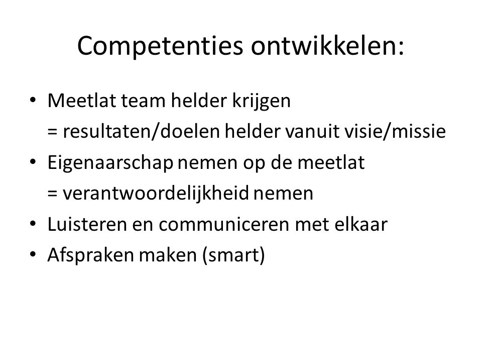 Competenties ontwikkelen: