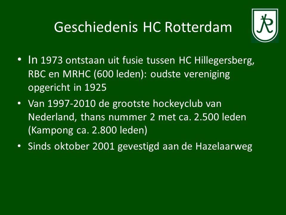 Geschiedenis HC Rotterdam