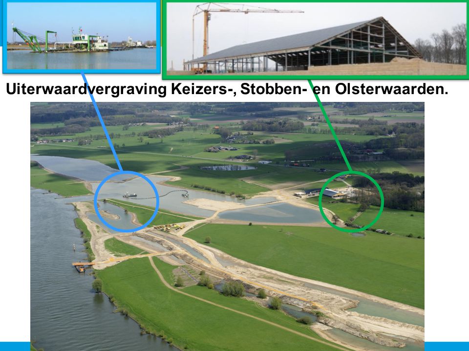 Uiterwaardvergraving Keizers-, Stobben- en Olsterwaarden.
