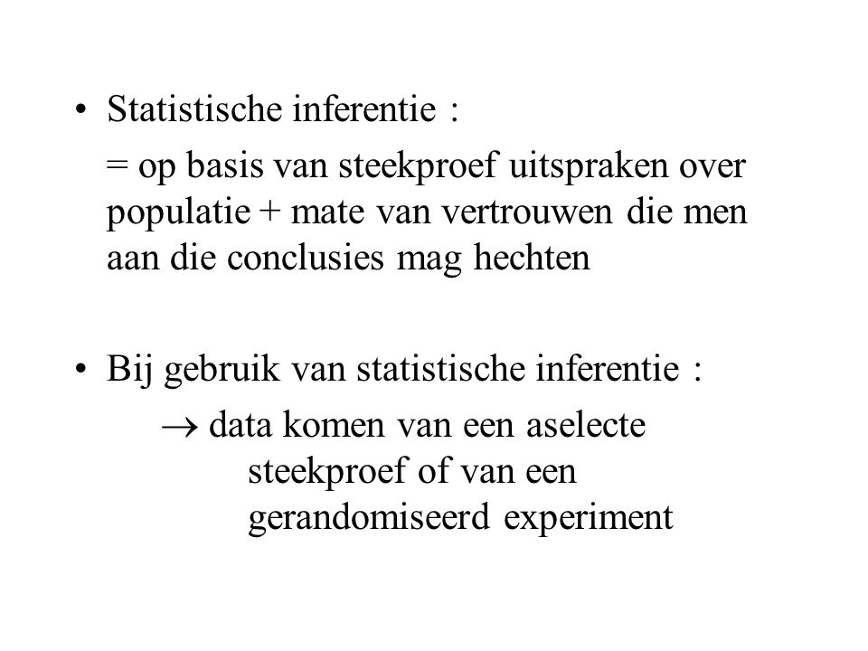 Statistische inferentie :