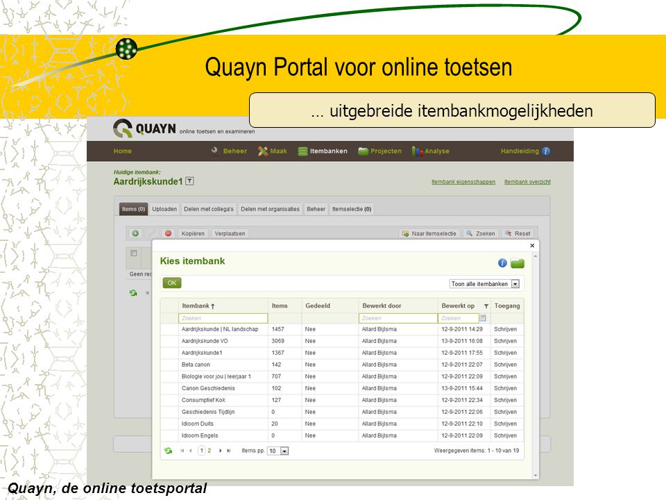 Quayn Portal voor online toetsen