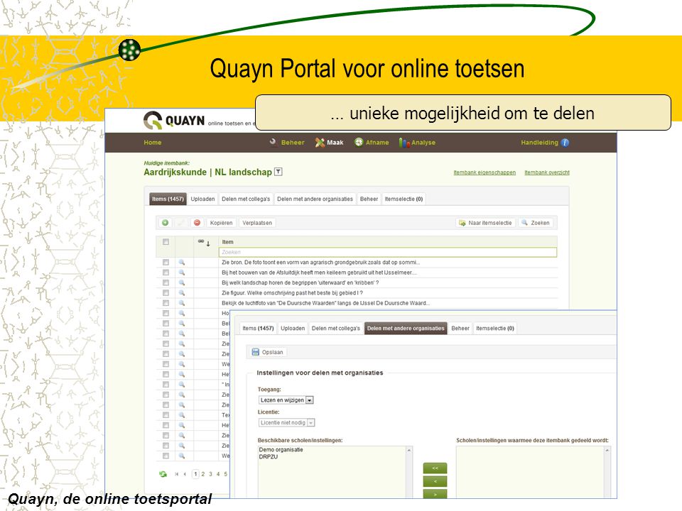 Quayn Portal voor online toetsen