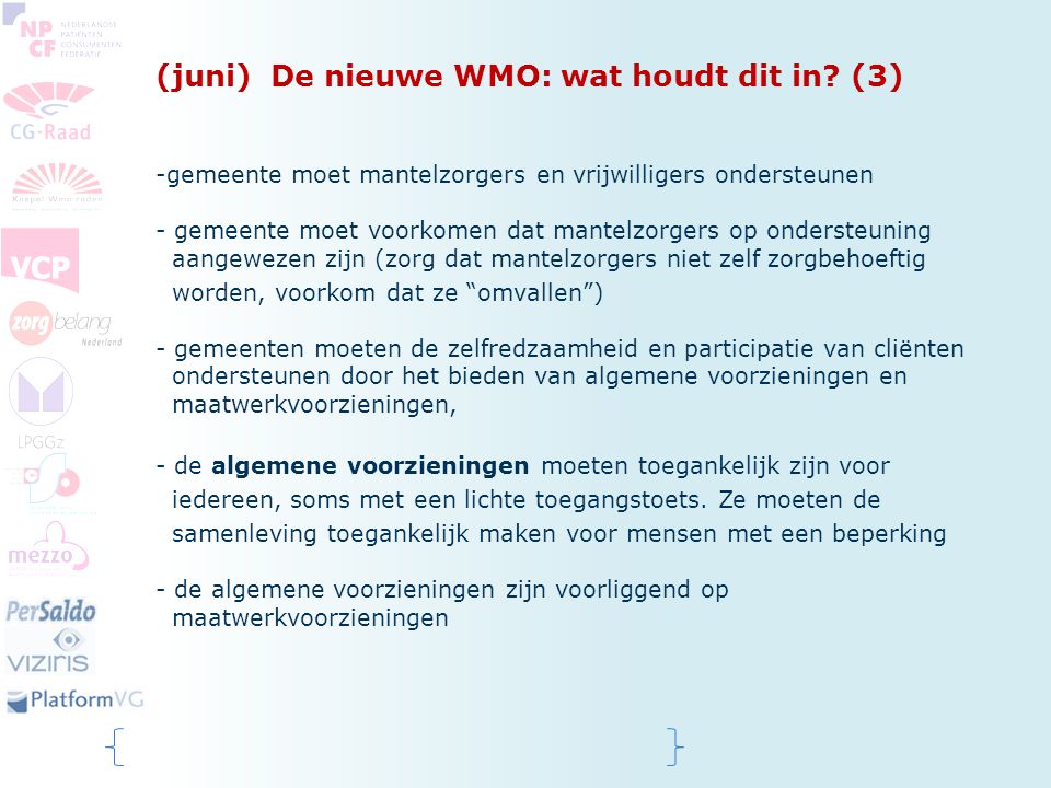(juni) De nieuwe WMO: wat houdt dit in (3)