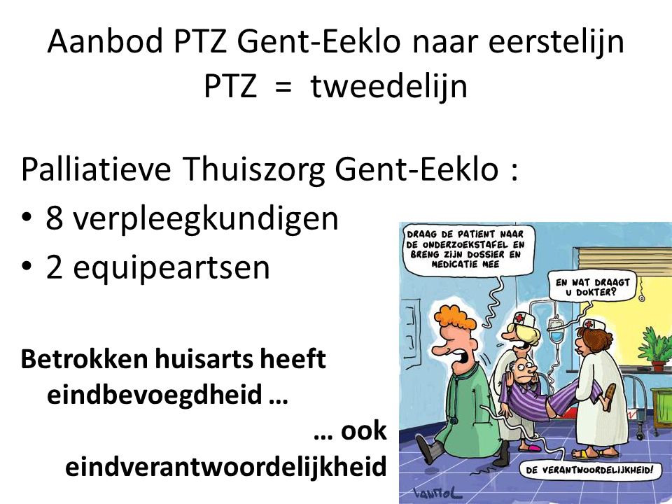 Aanbod PTZ Gent-Eeklo naar eerstelijn PTZ = tweedelijn