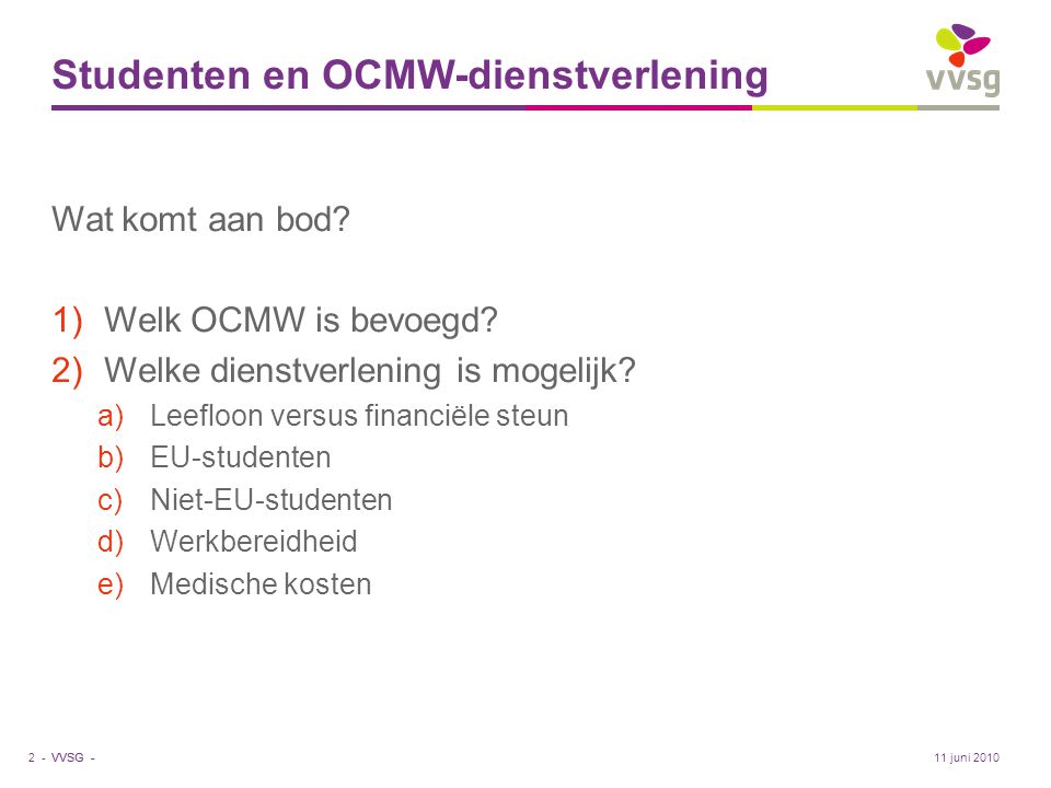 Studenten en OCMW-dienstverlening